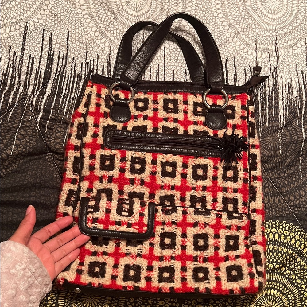 vera bradley wool tote - Picture 5 of 7